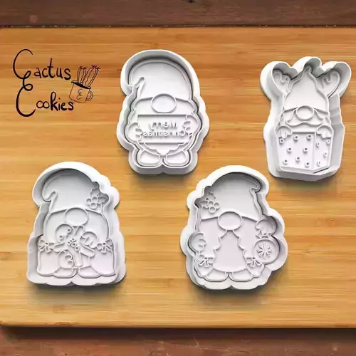 Christmas Gnome Cookie Cutter Stl File for 3d Printer 0026 3D print model