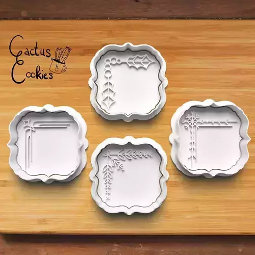 Christmas Frames Cookie Cutter Stl File for 3d Printer 0465 3D print model Christmas Frames Cookie Cutter Stl File for 3d Printer 0465 3D print model