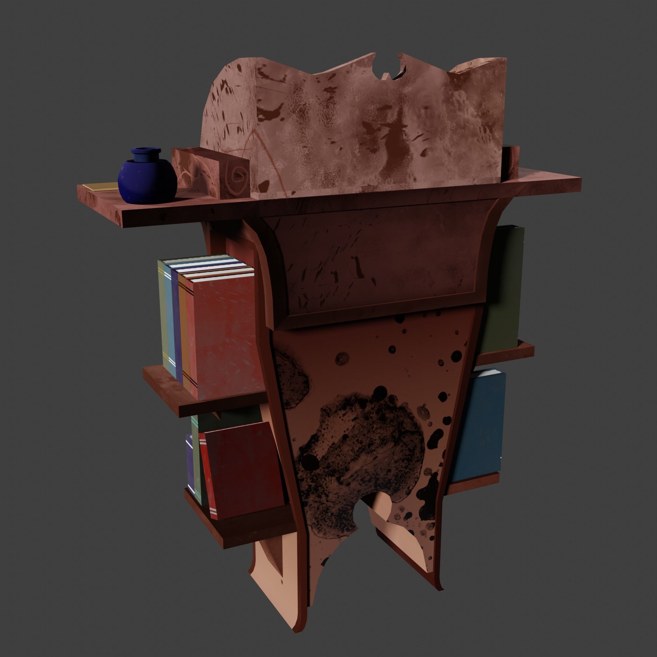 Stylized Desk Prop Game Asset Low-poly 3D model_8