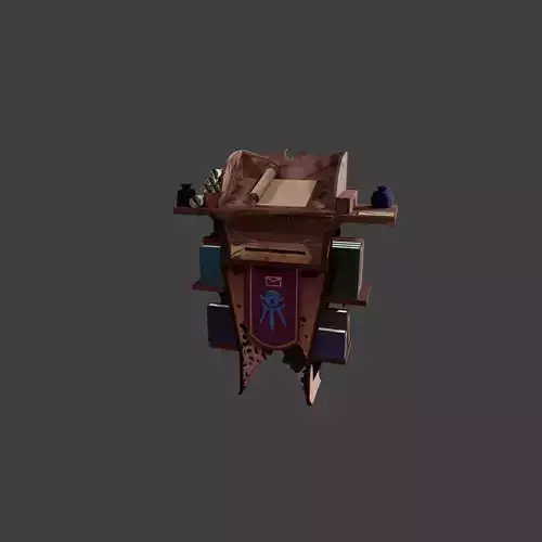 Stylized Desk Prop Game Asset Low-poly 3D model