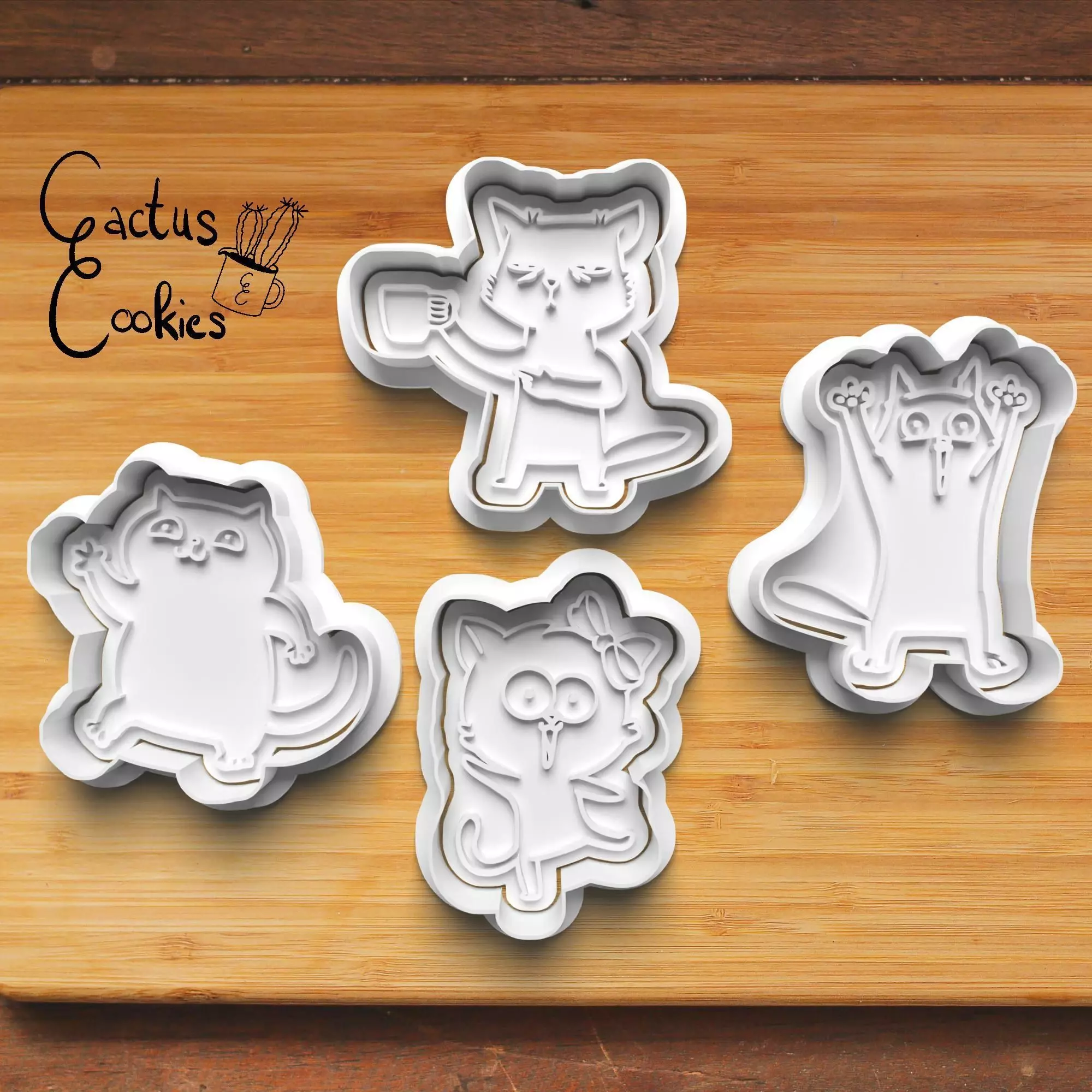 Cats Cookie Cutter Stl File for 3d Printer 0429 3D print model_0