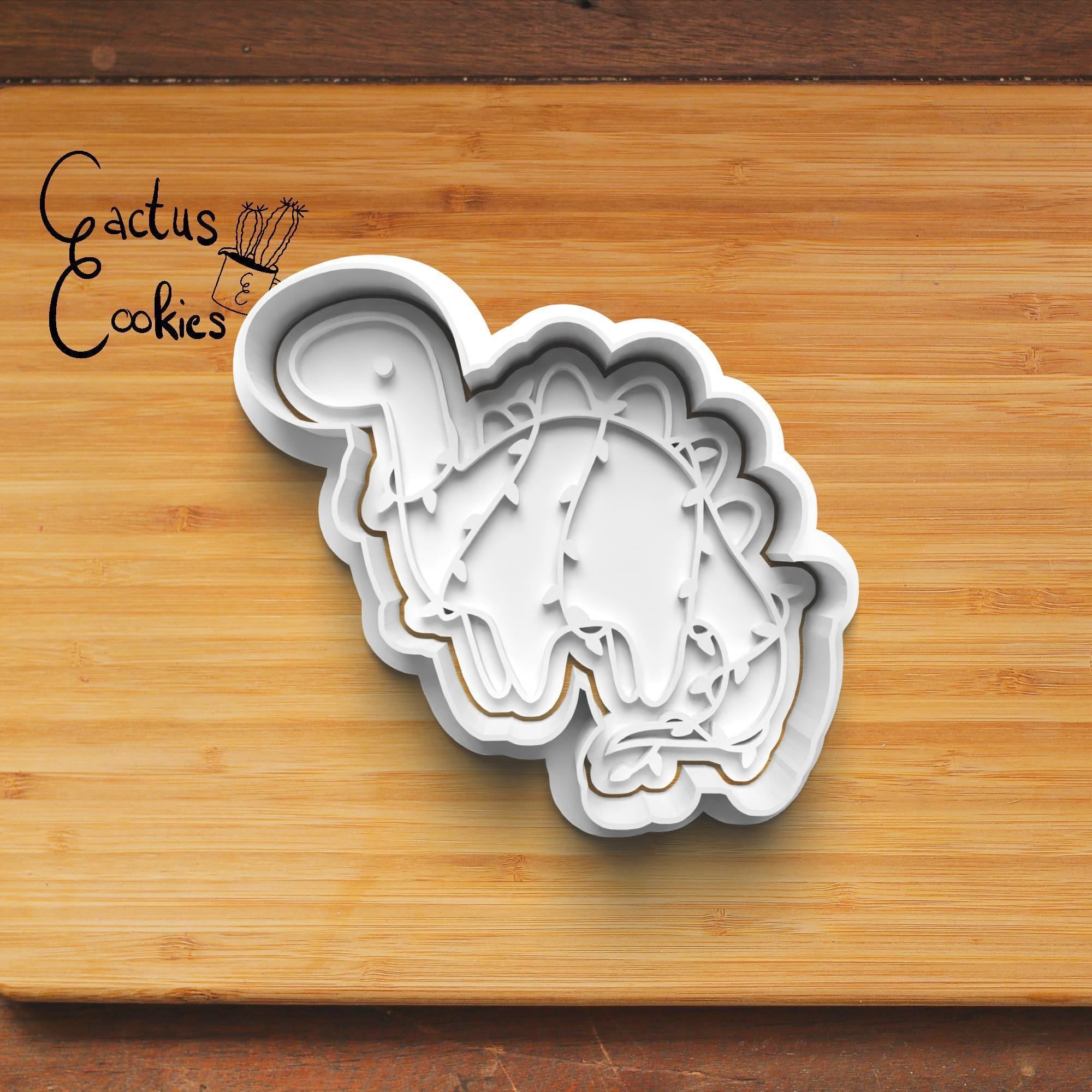 Christmas Dinosaur Cookie Cutter Stl File for 3d Printer 0012 3D print model_4