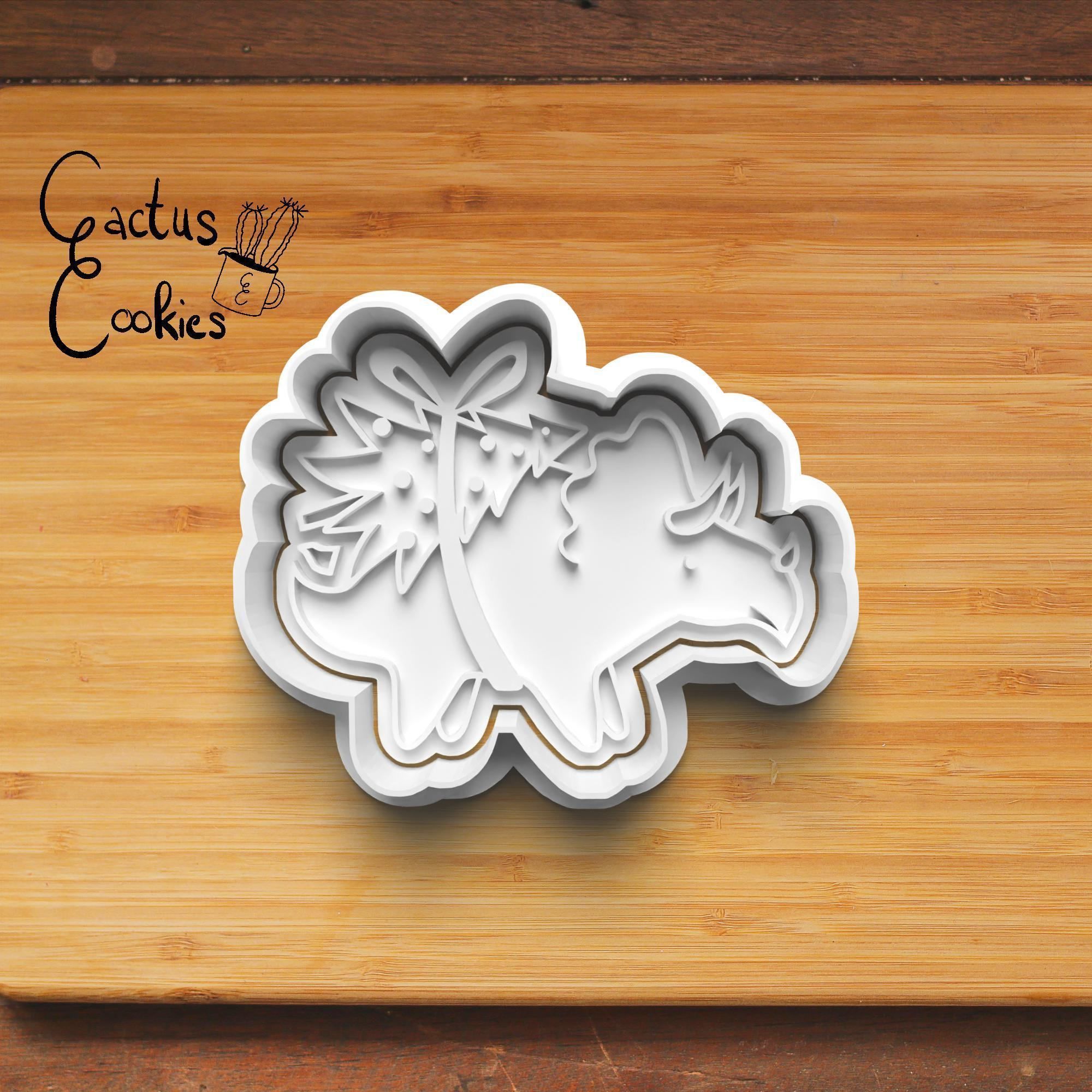 Christmas Dinosaur Cookie Cutter Stl File for 3d Printer 0012 3D print model_5