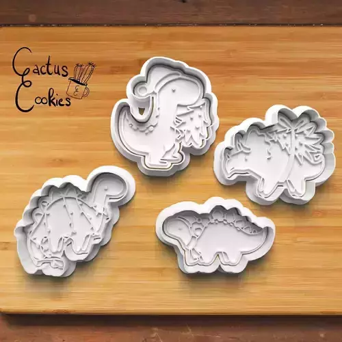 Christmas Dinosaur Cookie Cutter Stl File for 3d Printer 0012 3D print model Christmas Dinosaur Cookie Cutter Stl File for 3d Printer 0012 3D print model