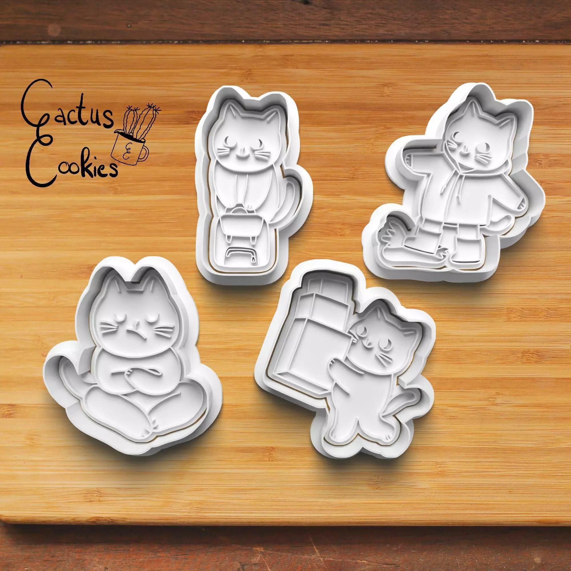 Cats Cookie Cutter Stl File for 3d Printer 0199 3D print model_0