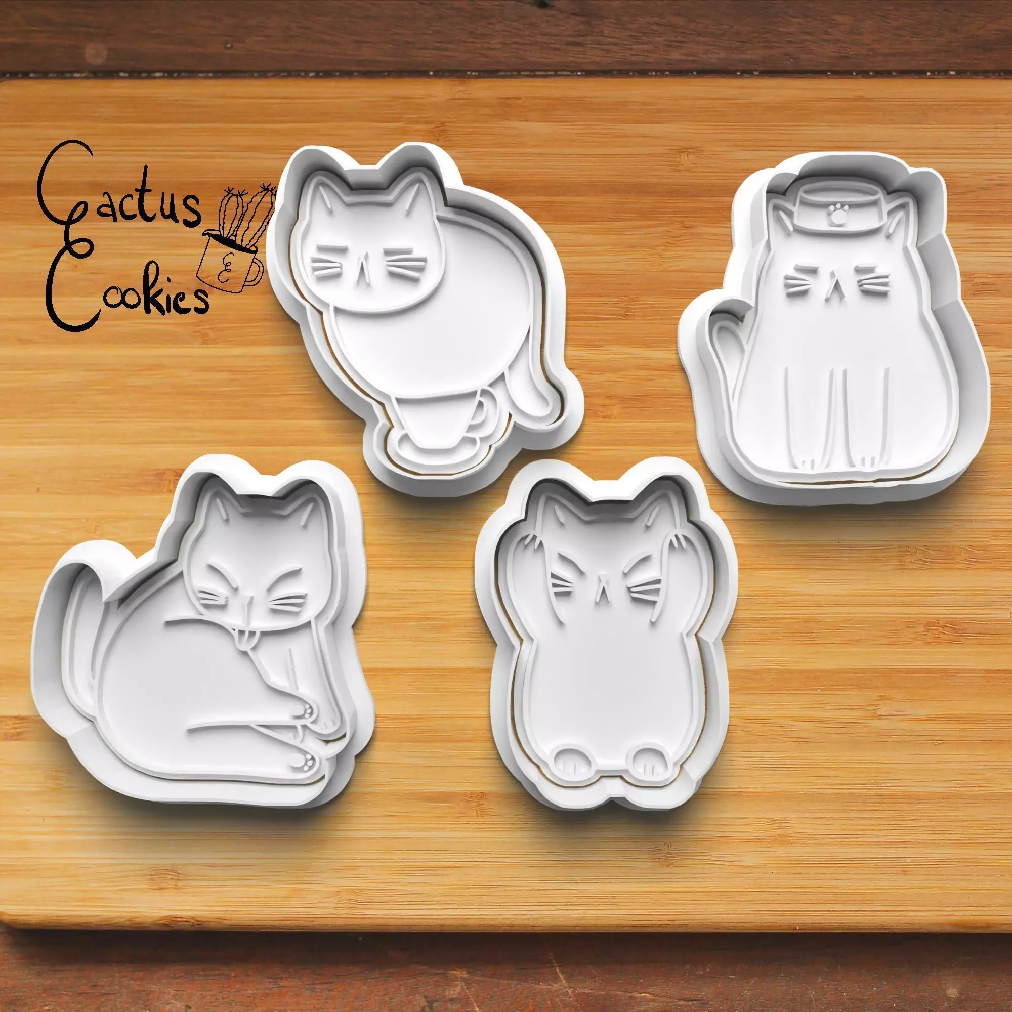 Cats Cookie Cutter Stl File for 3d Printer 0198 3D print model_0