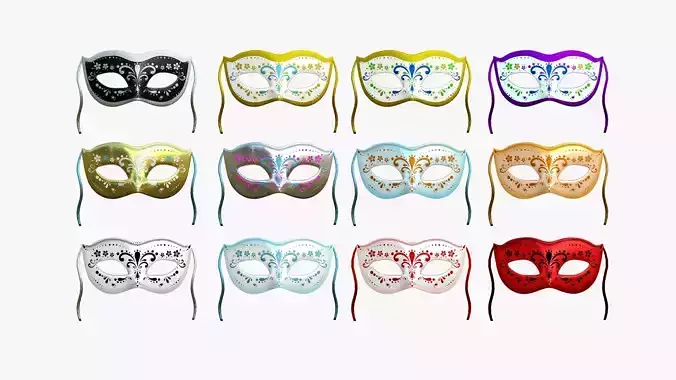 12 Carnival Mask C Collection - Costume Character Design 