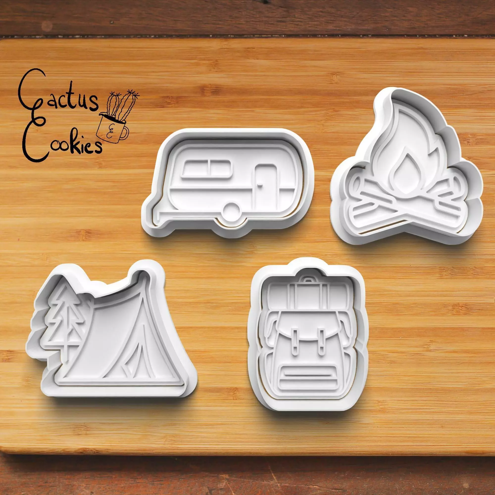 Camping Cookie Cutter Stl File for 3d Printer 0320 3D print model_0