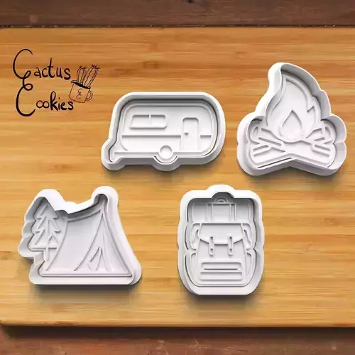 Camping Cookie Cutter Stl File for 3d Printer 0320 3D print model