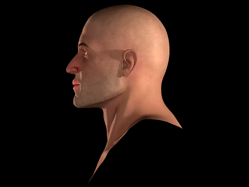 Very realistic Human face 3D model_2