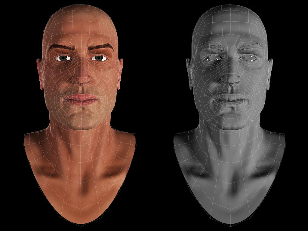 Very realistic Human face 3D model_10