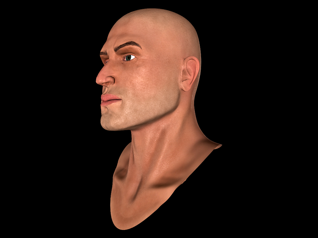 Very realistic Human face 3D model_4