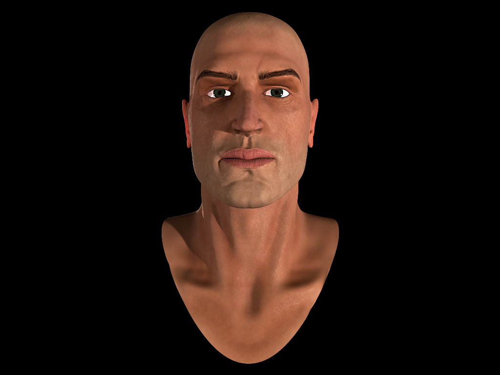 Very realistic Human face 3D model_3