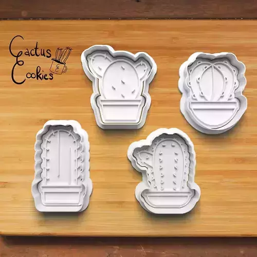 Cacti Home Cookie Cutter Stl File for 3d Printer 0381 3D print model