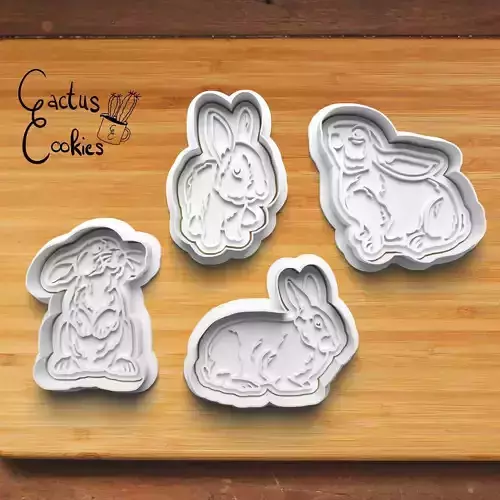 Bunny Cookie Cutter Stl File for 3d Printer 0294 3D print model Bunny Cookie Cutter Stl File for 3d Printer 0294 3D print model