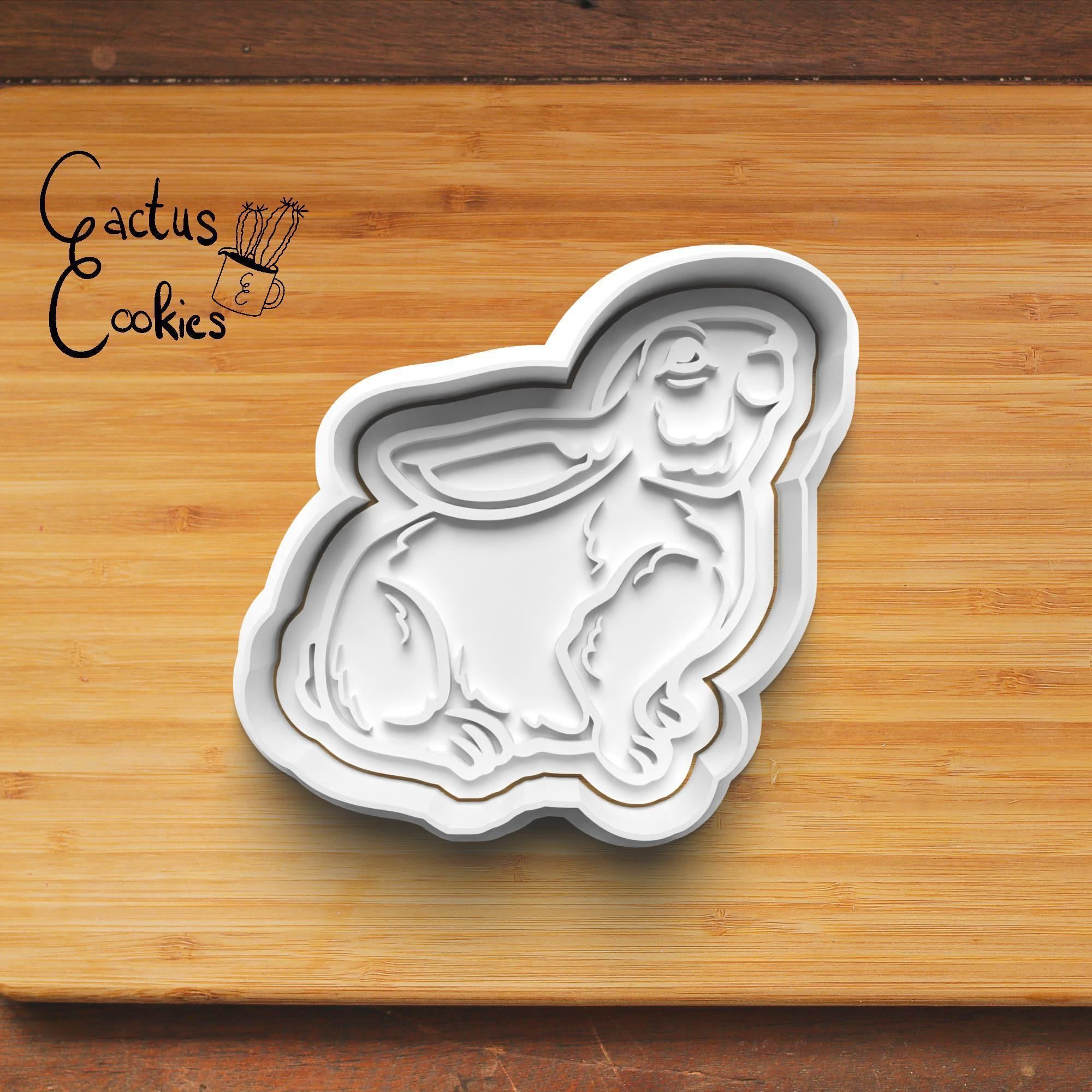 Bunny Cookie Cutter Stl File for 3d Printer 0294 3D print model_2