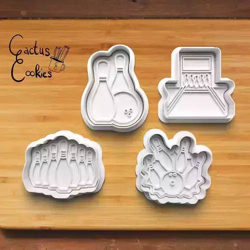 Bowling Cookie Cutter Stl File for 3d Printer 0372 3D print model