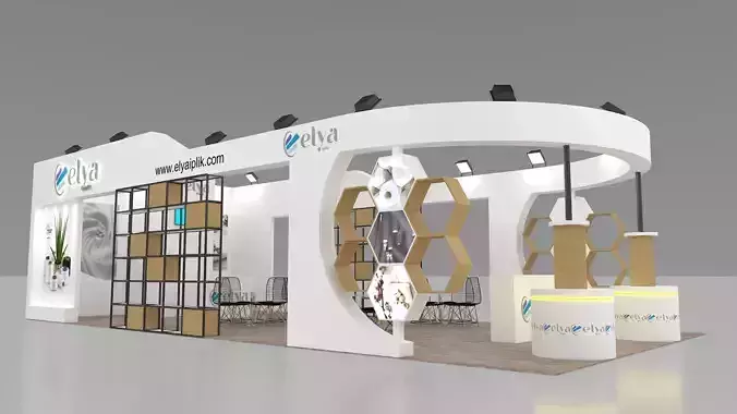 Exhibition Stall Size 13 m x 6 m  H  350 cm STAND BOOTH 3D model