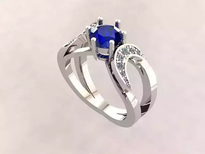 Round Diamond Basket Setting Ring 0064