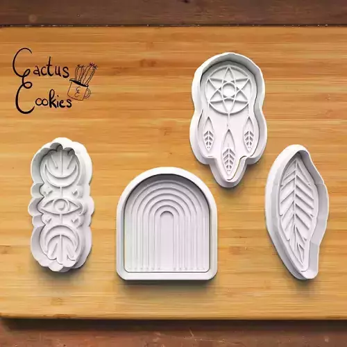 Boho Cookie Cutter Stl File for 3d Printer 0379 3D print model Boho Cookie Cutter Stl File for 3d Printer 0379 3D print model