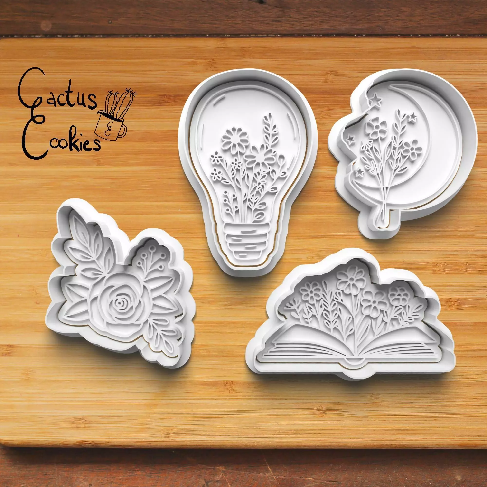 Blooming Cookie Cutter Stl File for 3d Printer 0221 3D print model_0