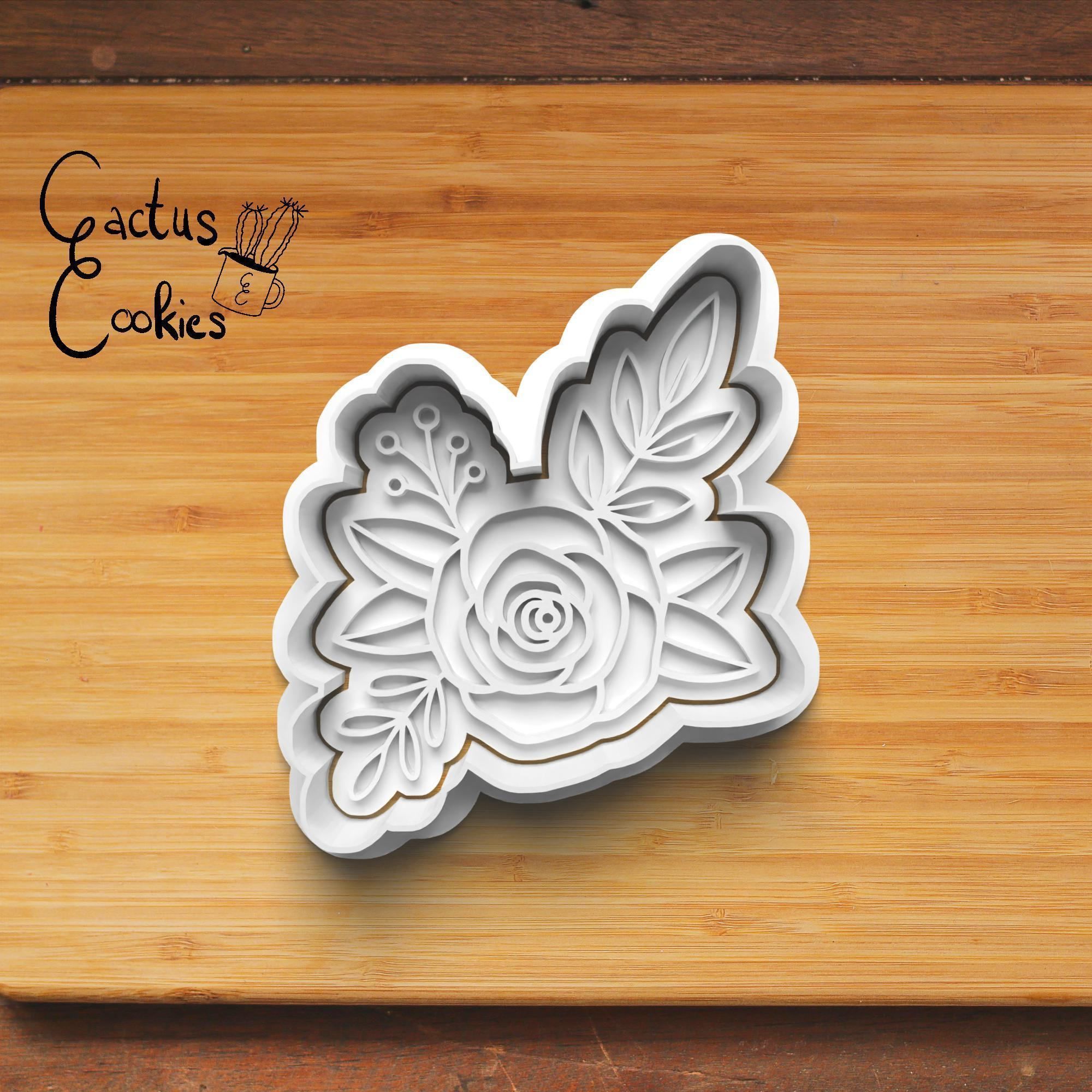 Blooming Cookie Cutter Stl File for 3d Printer 0221 3D print model_5