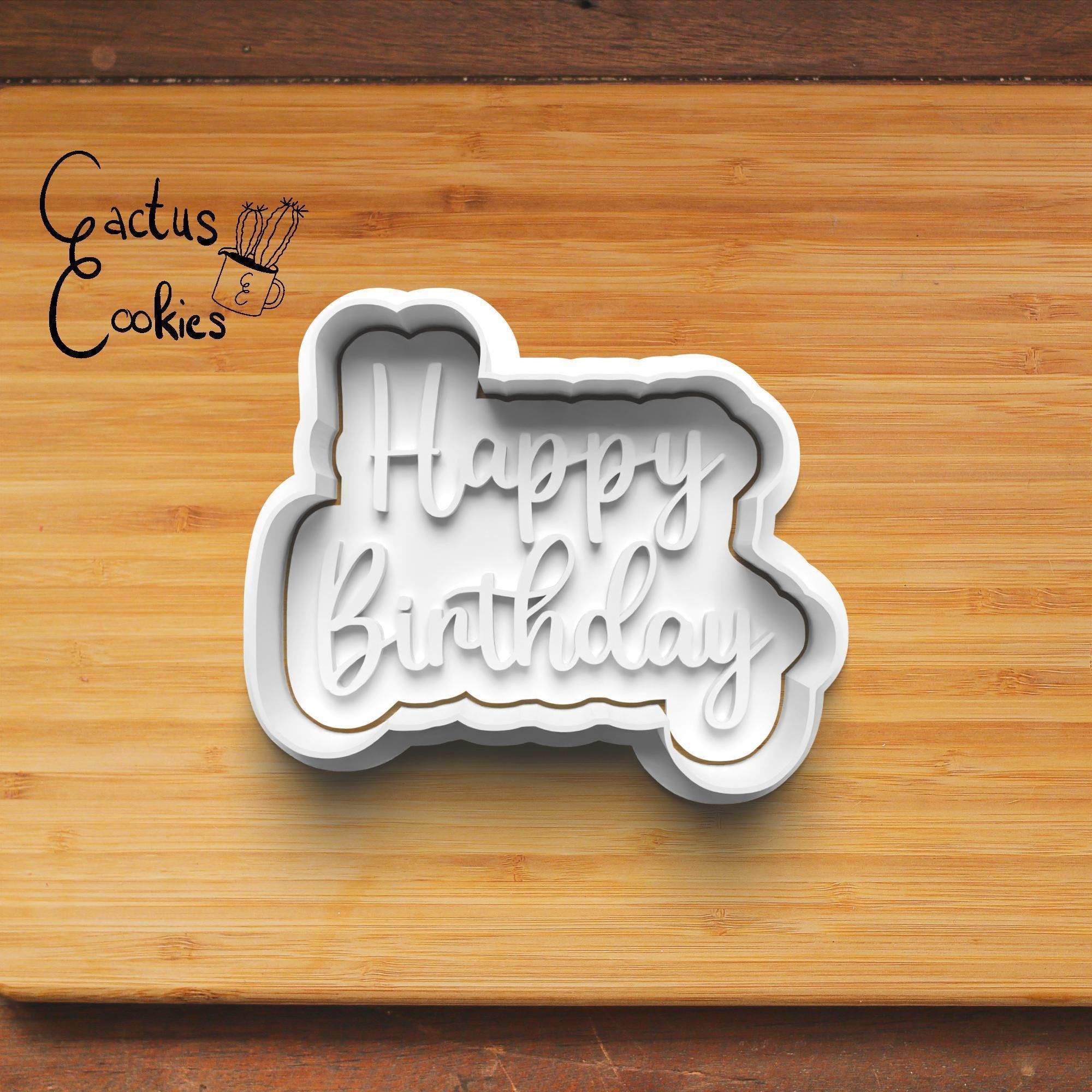 Birthday Cookie Cutter Stl File for 3d Printer 0421 3D print model_2