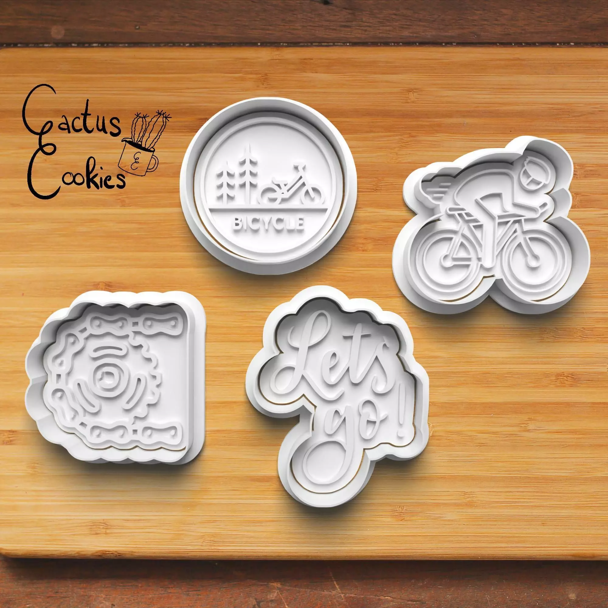 Bicycle Cookie Cutter Stl File for 3d Printer 0375 3D print model_0