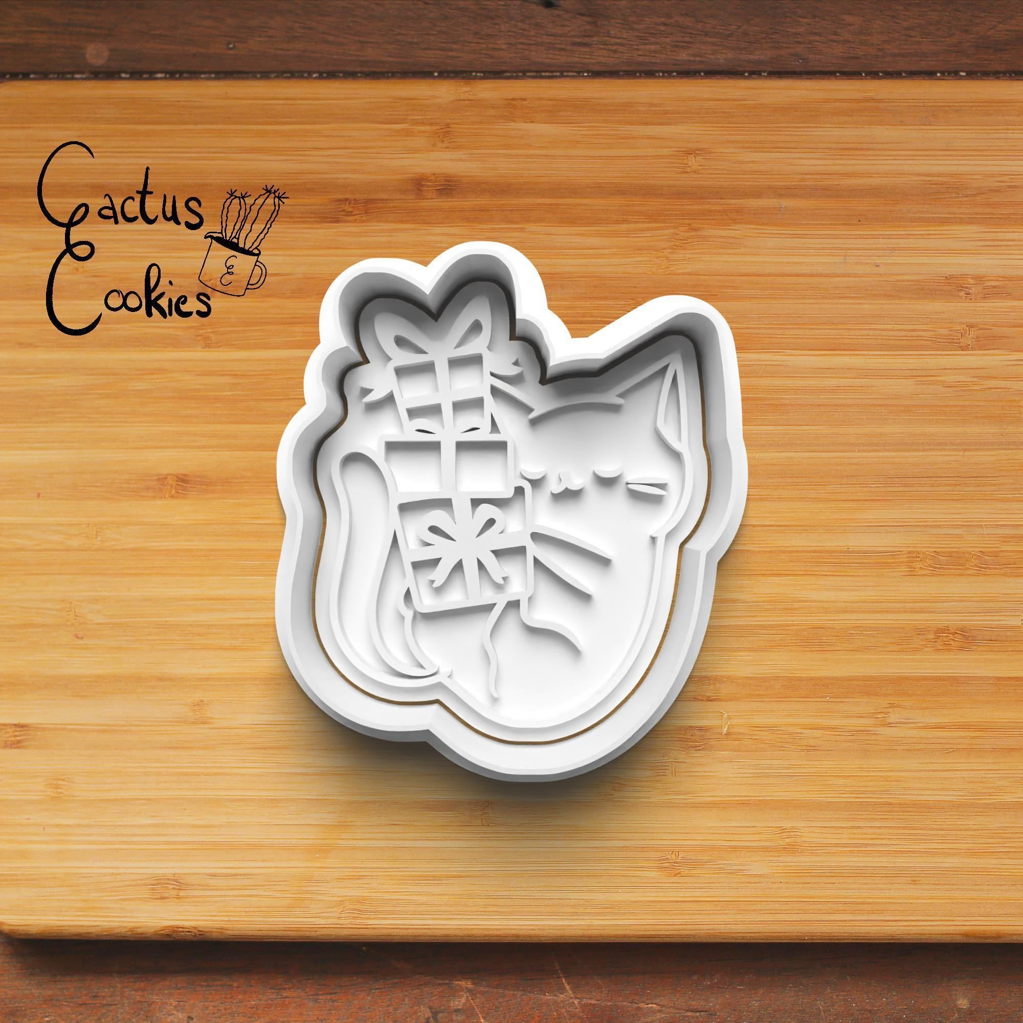 Christmas Cats Cookie Cutter Stl File for 3d Printer 0470 3D print model_4