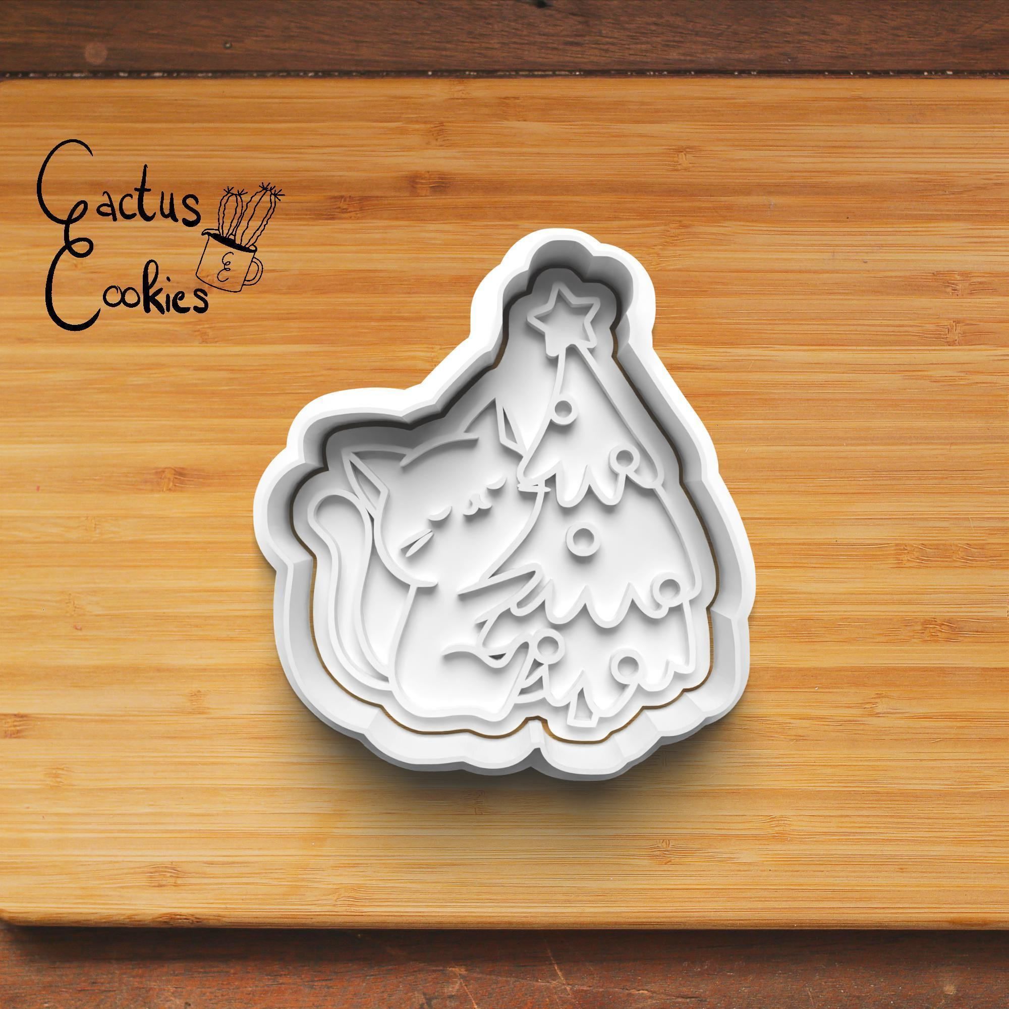 Christmas Cats Cookie Cutter Stl File for 3d Printer 0470 3D print model_2