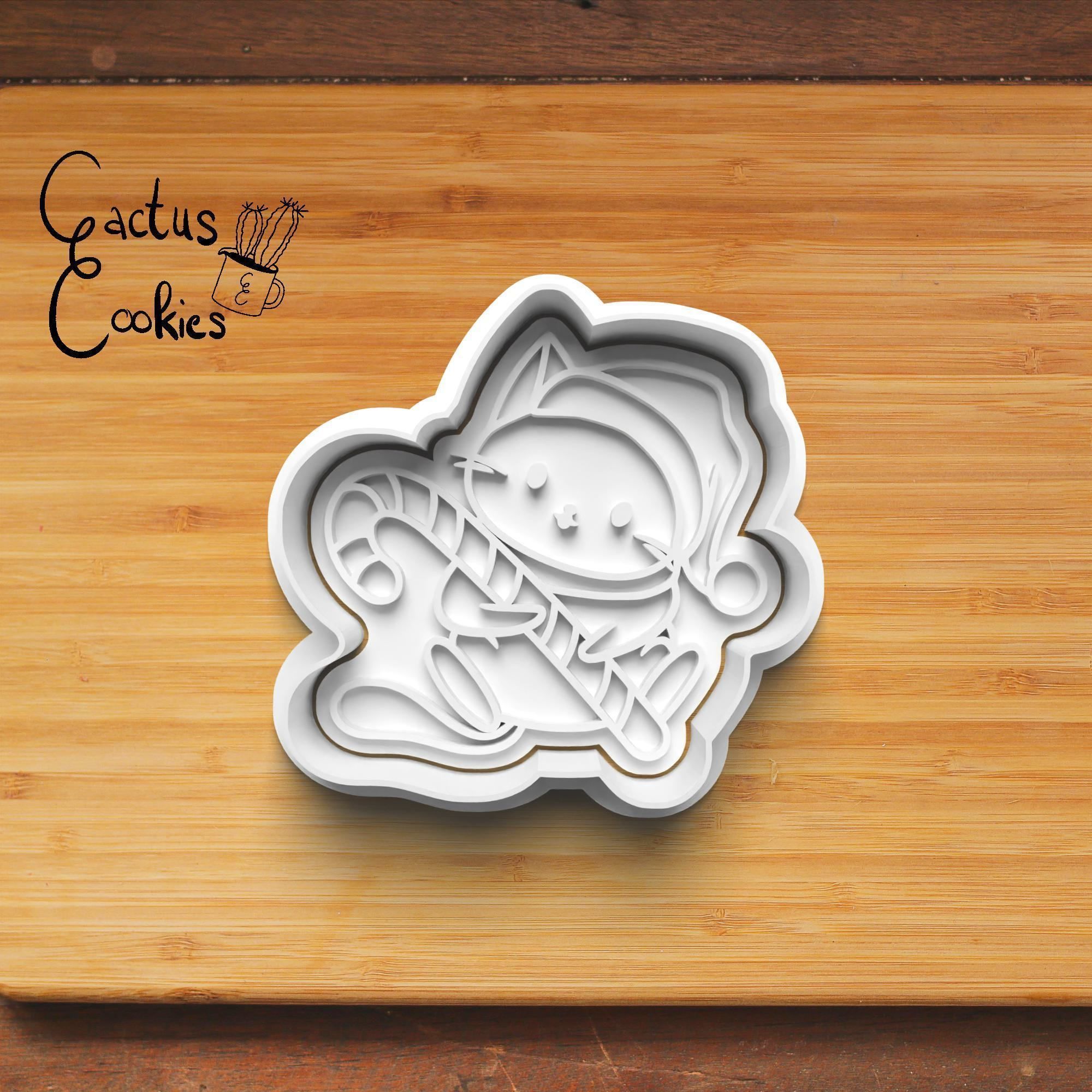 Christmas Cats Cookie Cutter Stl File for 3d Printer 0470 3D print model_3