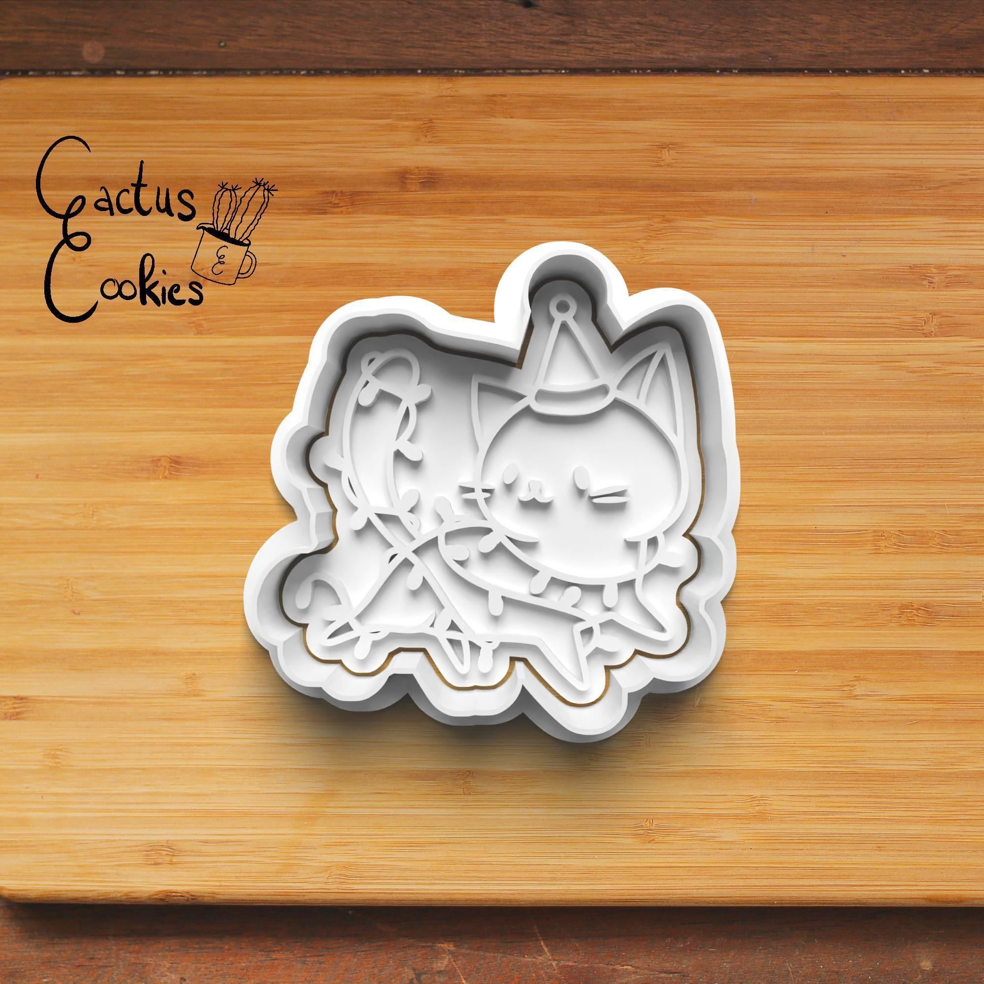 Christmas Cats Cookie Cutter Stl File for 3d Printer 0470 3D print model_5