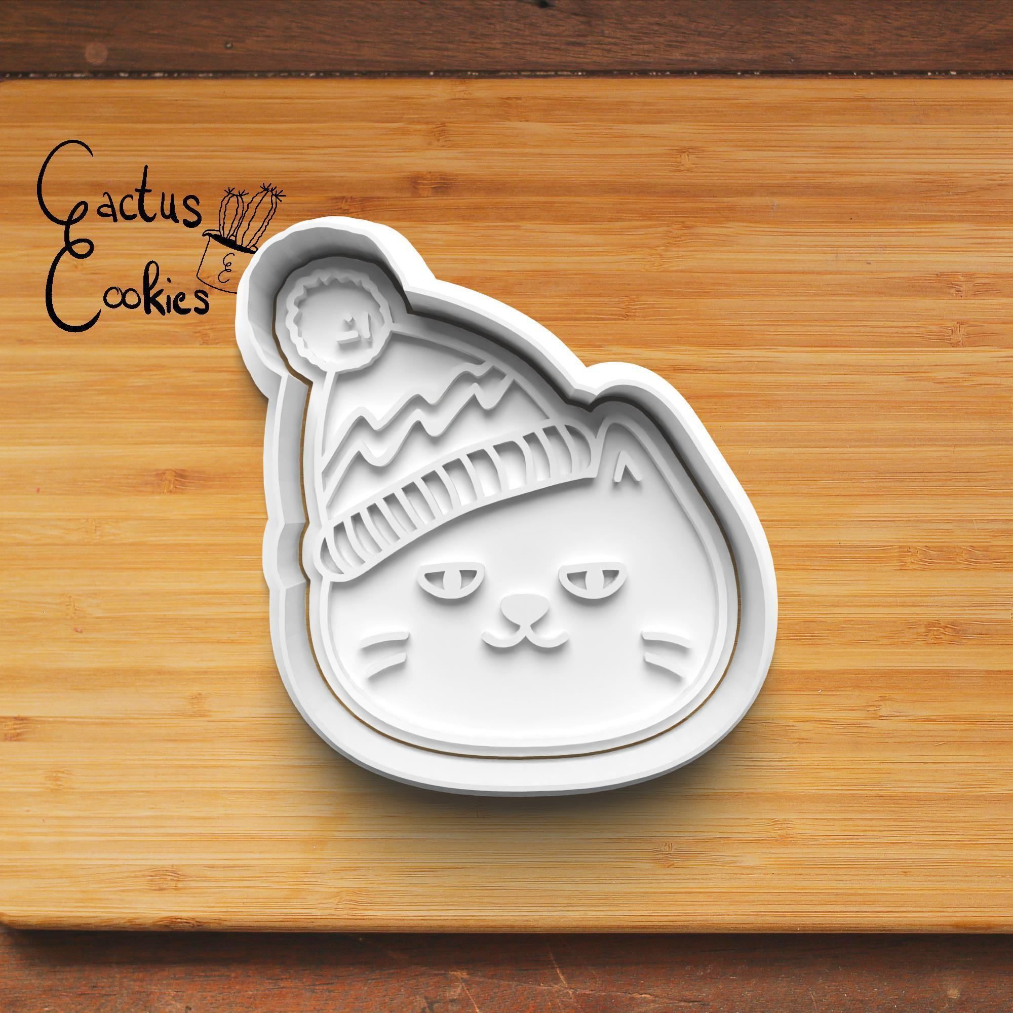 Christmas Cats Cookie Cutter Stl File for 3d Printer 0200 3D print model_2