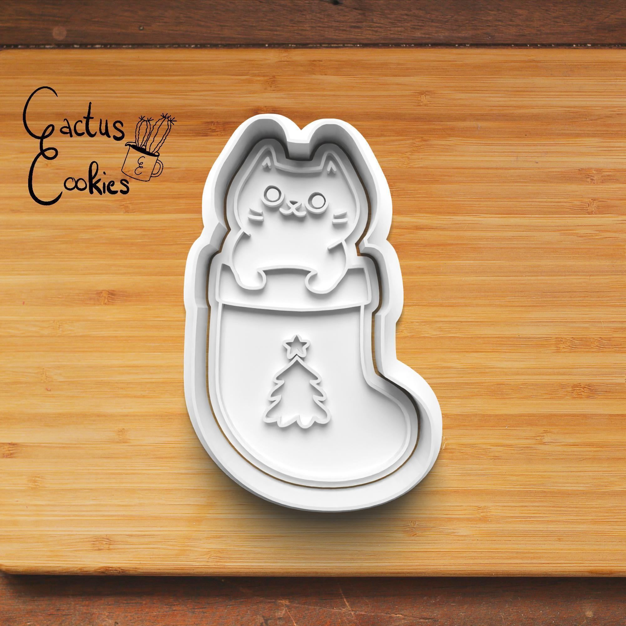 Christmas Cats Cookie Cutter Stl File for 3d Printer 0200 3D print model_4