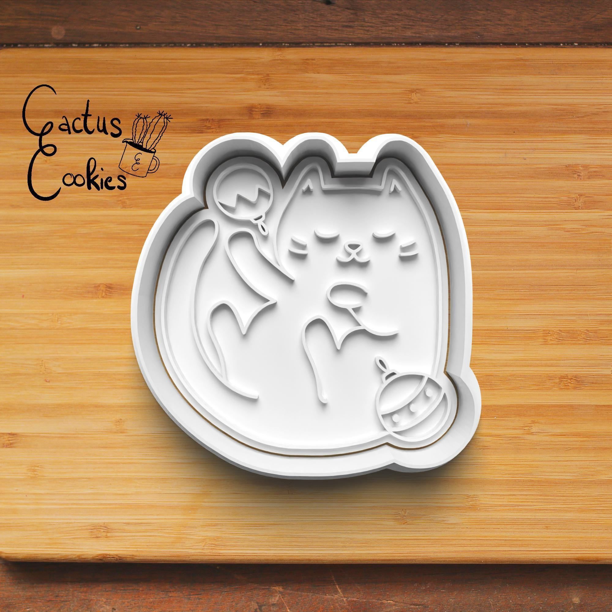 Christmas Cats Cookie Cutter Stl File for 3d Printer 0200 3D print model_5
