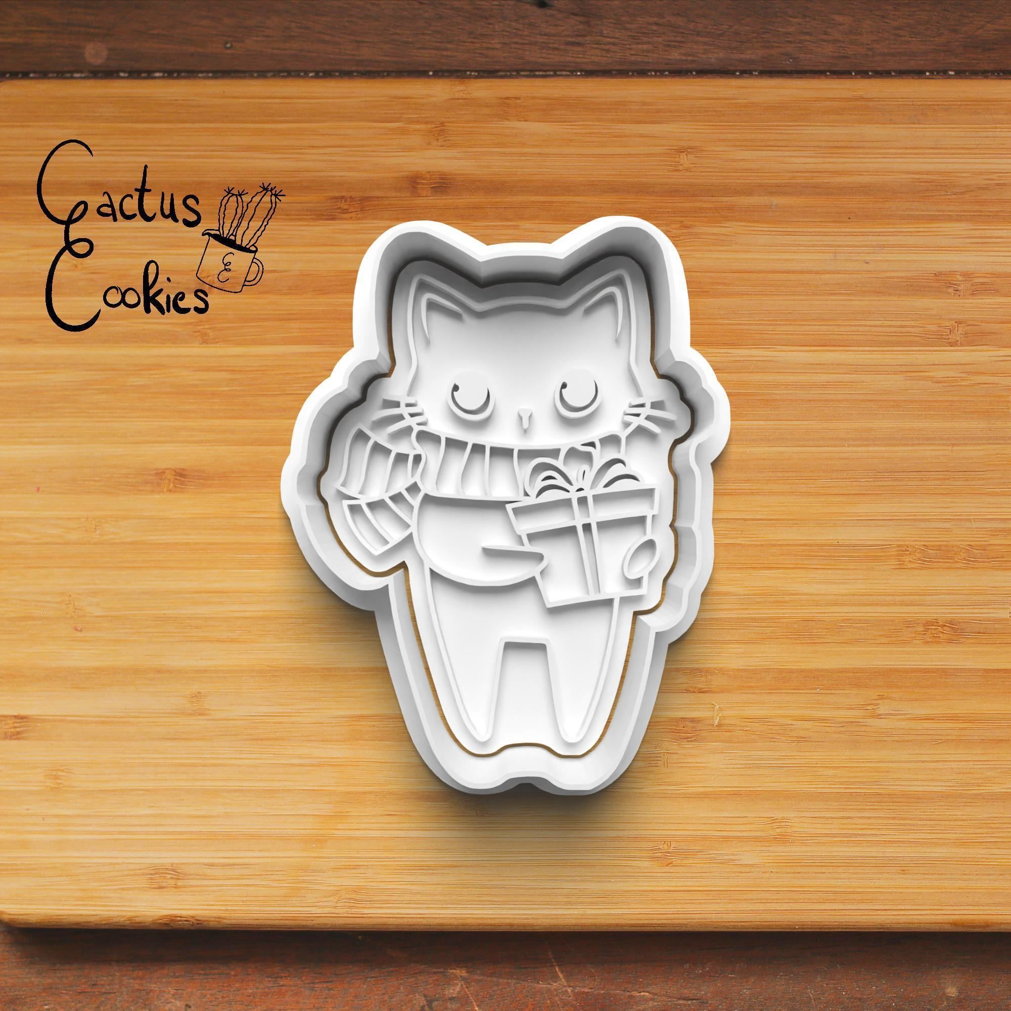 Christmas Cats Cookie Cutter Stl File for 3d Printer 0171 3D print model_4