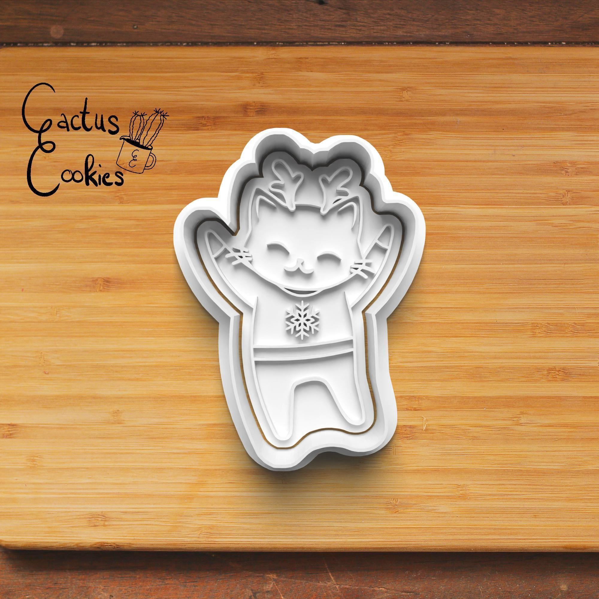Christmas Cats Cookie Cutter Stl File for 3d Printer 0171 3D print model_3