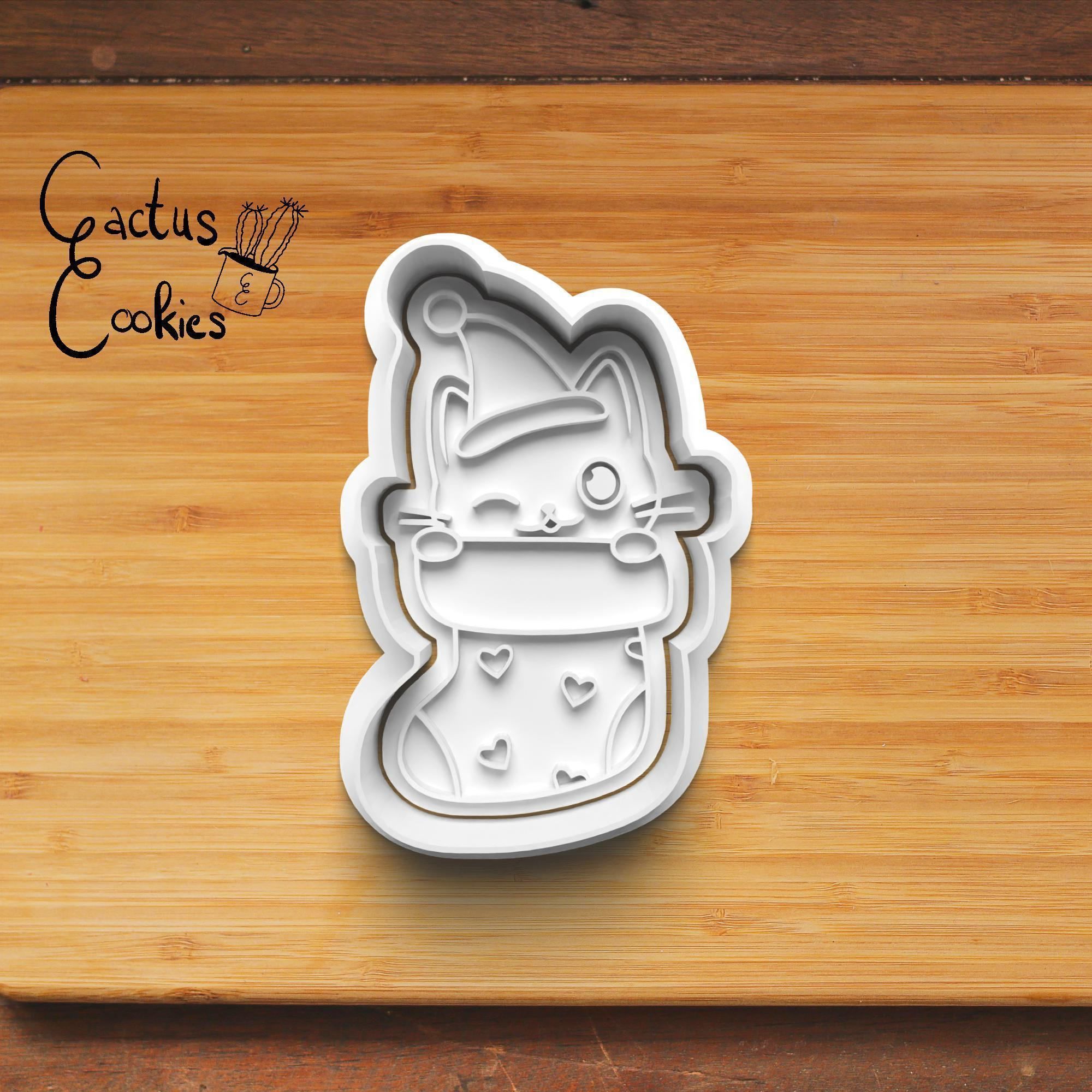 Christmas Cats Cookie Cutter Stl File for 3d Printer 0167 3D print model_3