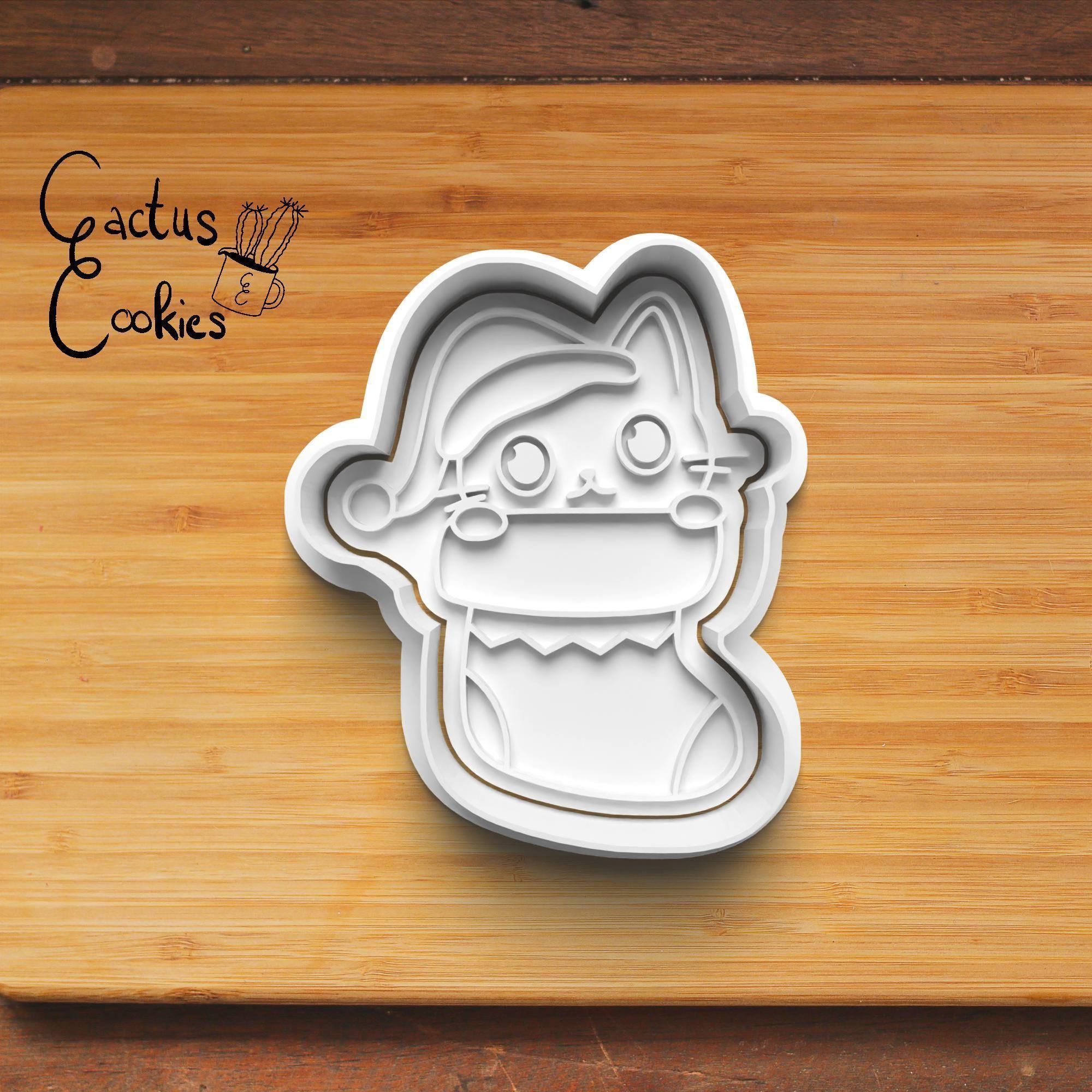 Christmas Cats Cookie Cutter Stl File for 3d Printer 0167 3D print model_5