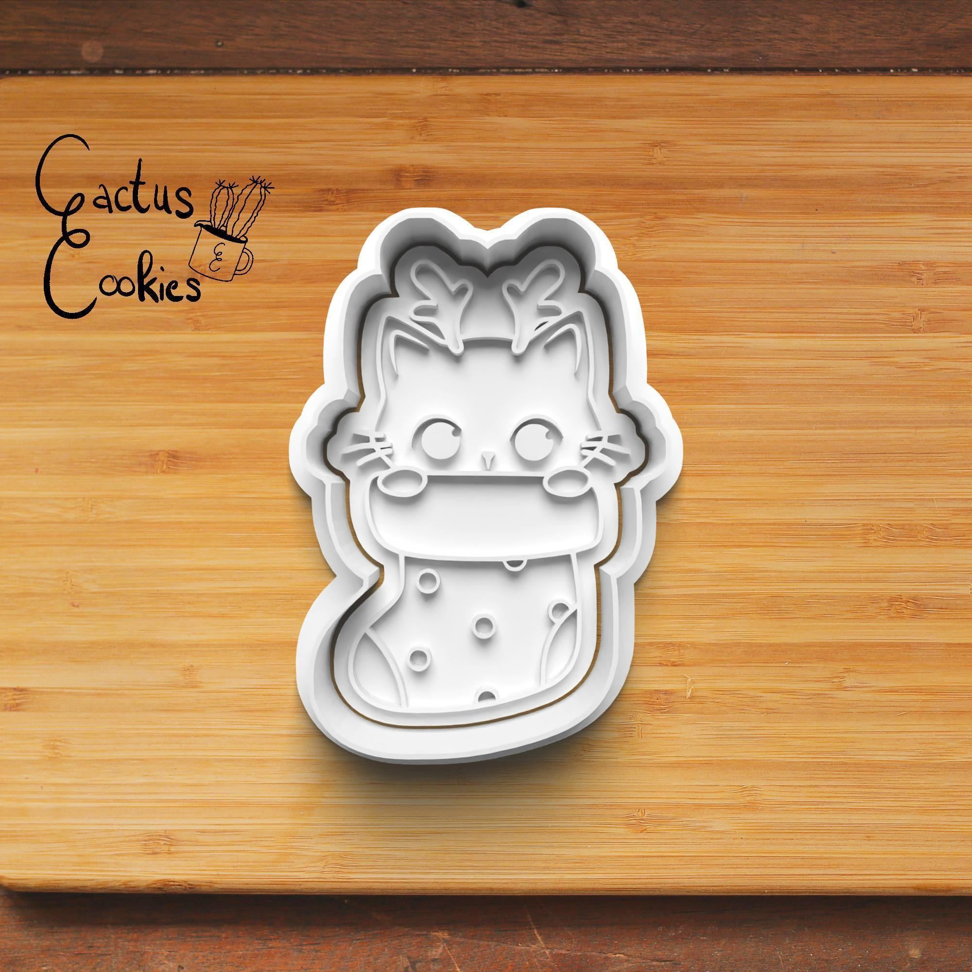 Christmas Cats Cookie Cutter Stl File for 3d Printer 0167 3D print model_4