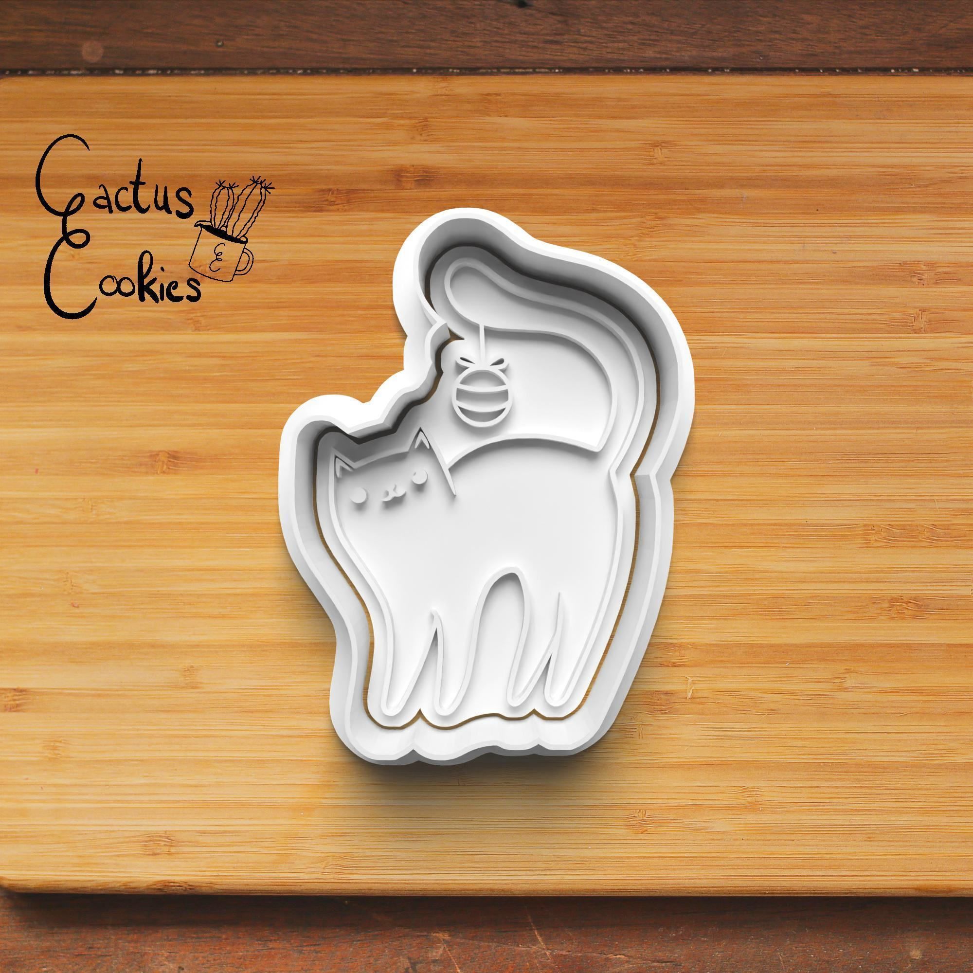 Christmas Cats Cookie Cutter Stl File for 3d Printer 0163 3D print model_2