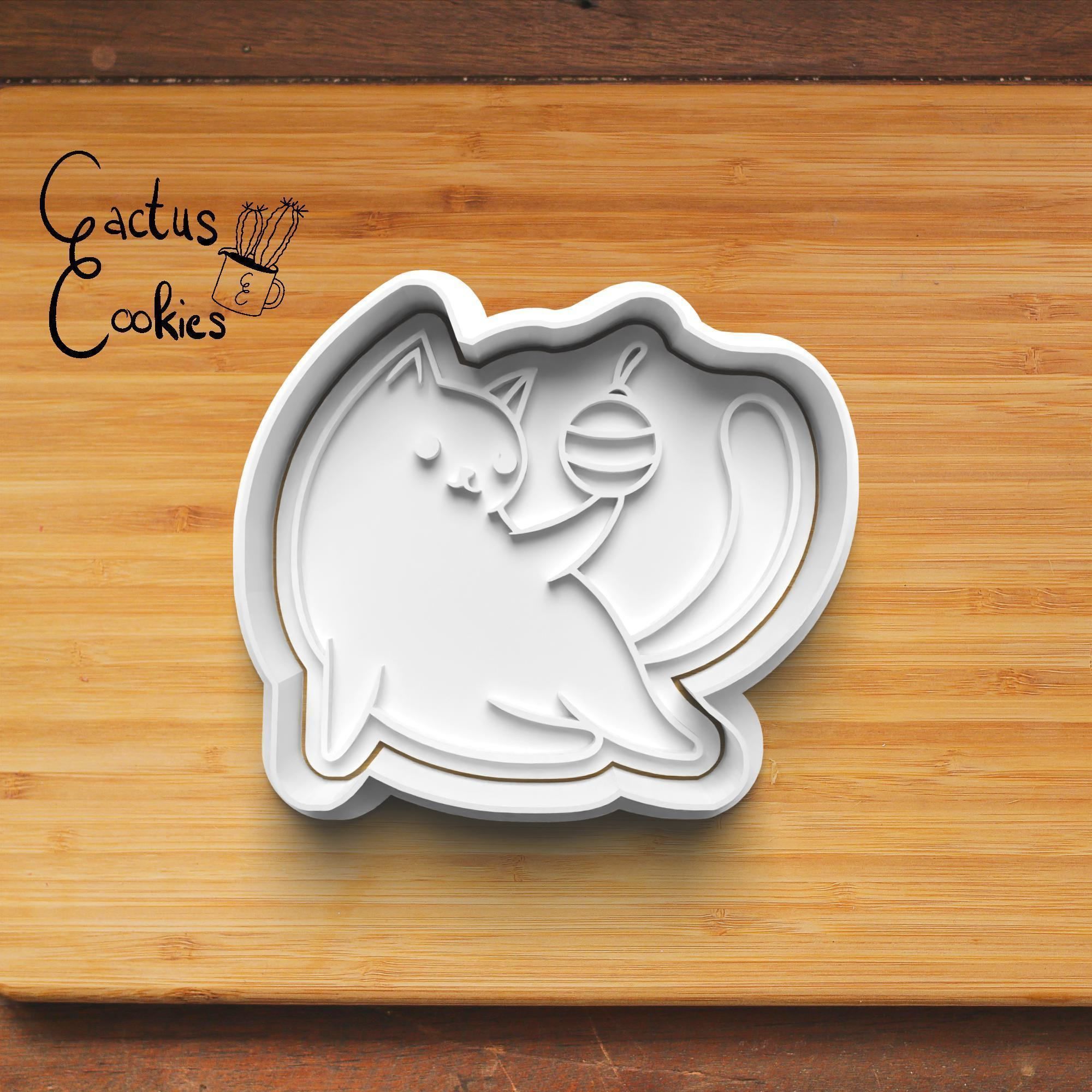 Christmas Cats Cookie Cutter Stl File for 3d Printer 0163 3D print model_3