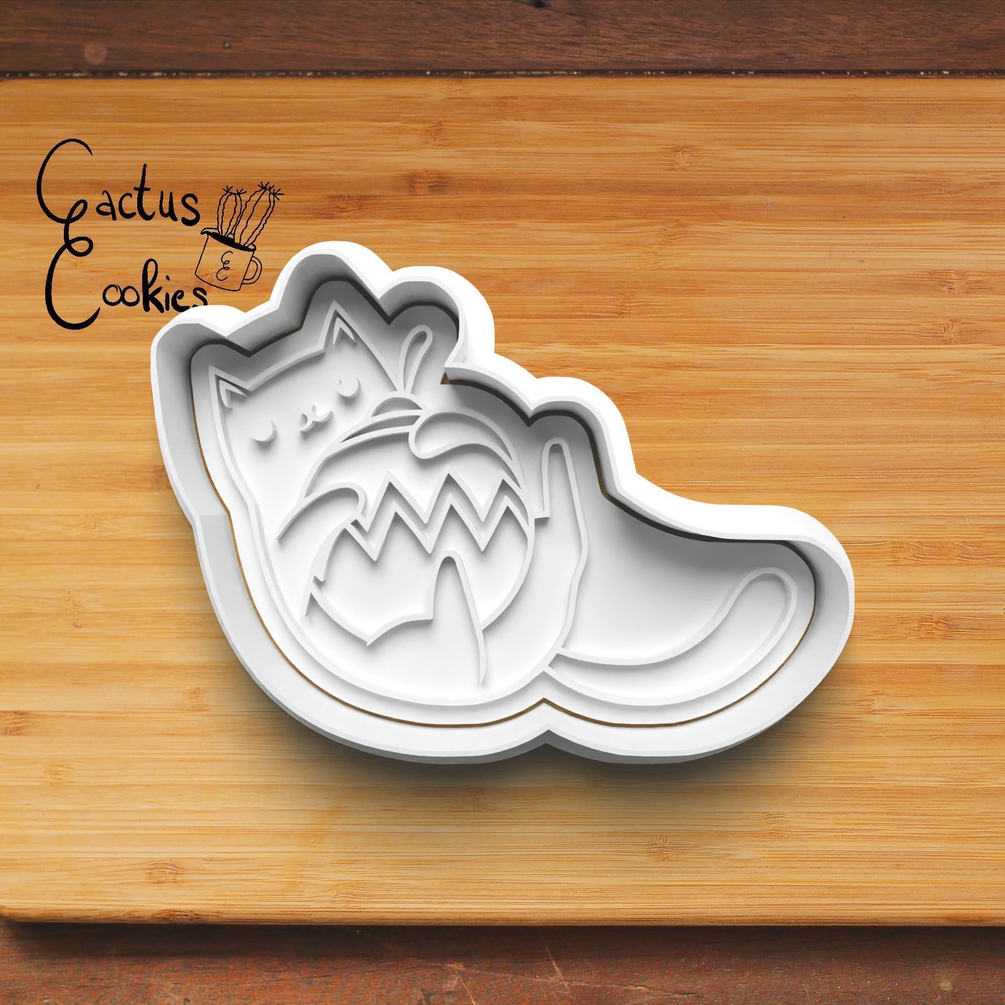 Christmas Cats Cookie Cutter Stl File for 3d Printer 0163 3D print model_4