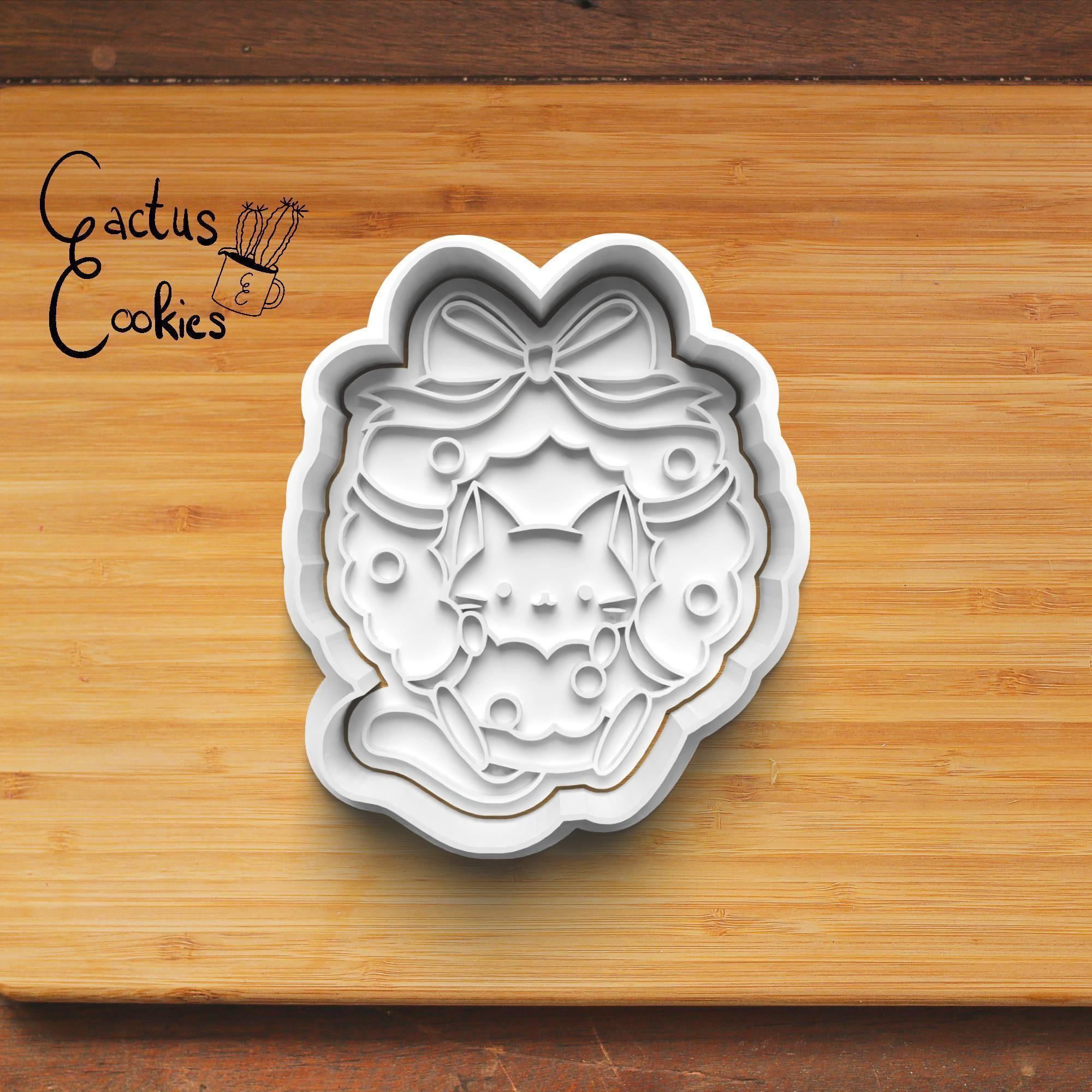 Christmas Cat Cookie Cutter Stl File for 3d Printer 0011 3D print model_4