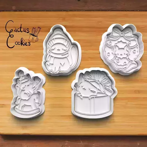 Christmas Cat Cookie Cutter Stl File for 3d Printer 0011 3D print model Christmas Cat Cookie Cutter Stl File for 3d Printer 0011 3D print model