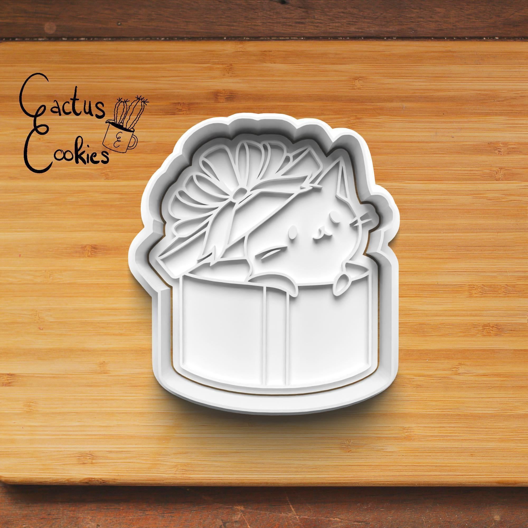 Christmas Cat Cookie Cutter Stl File for 3d Printer 0011 3D print model_2