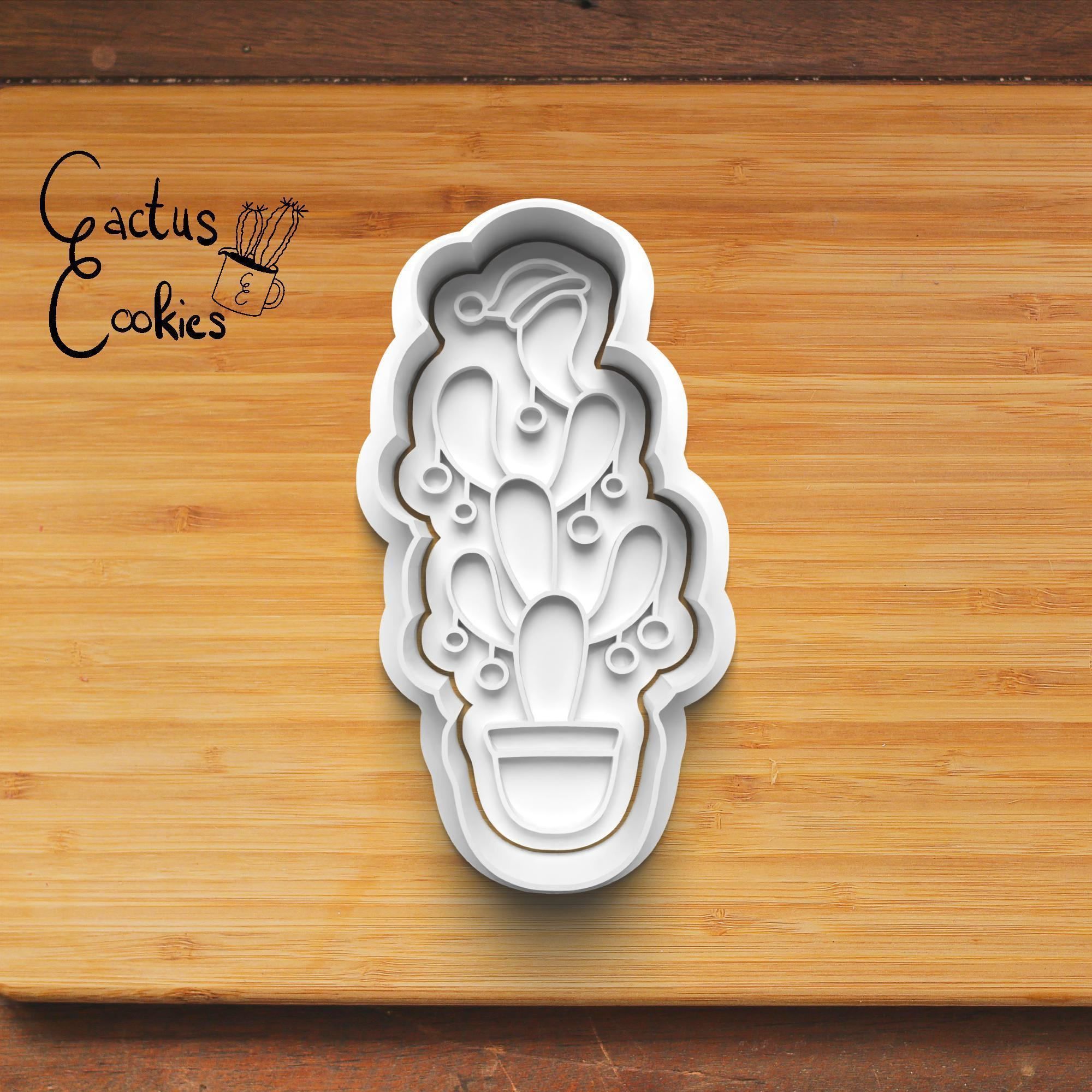 Christmas Cactus Cookie Cutter Stl File for 3d Printer 0494 3D print model_2