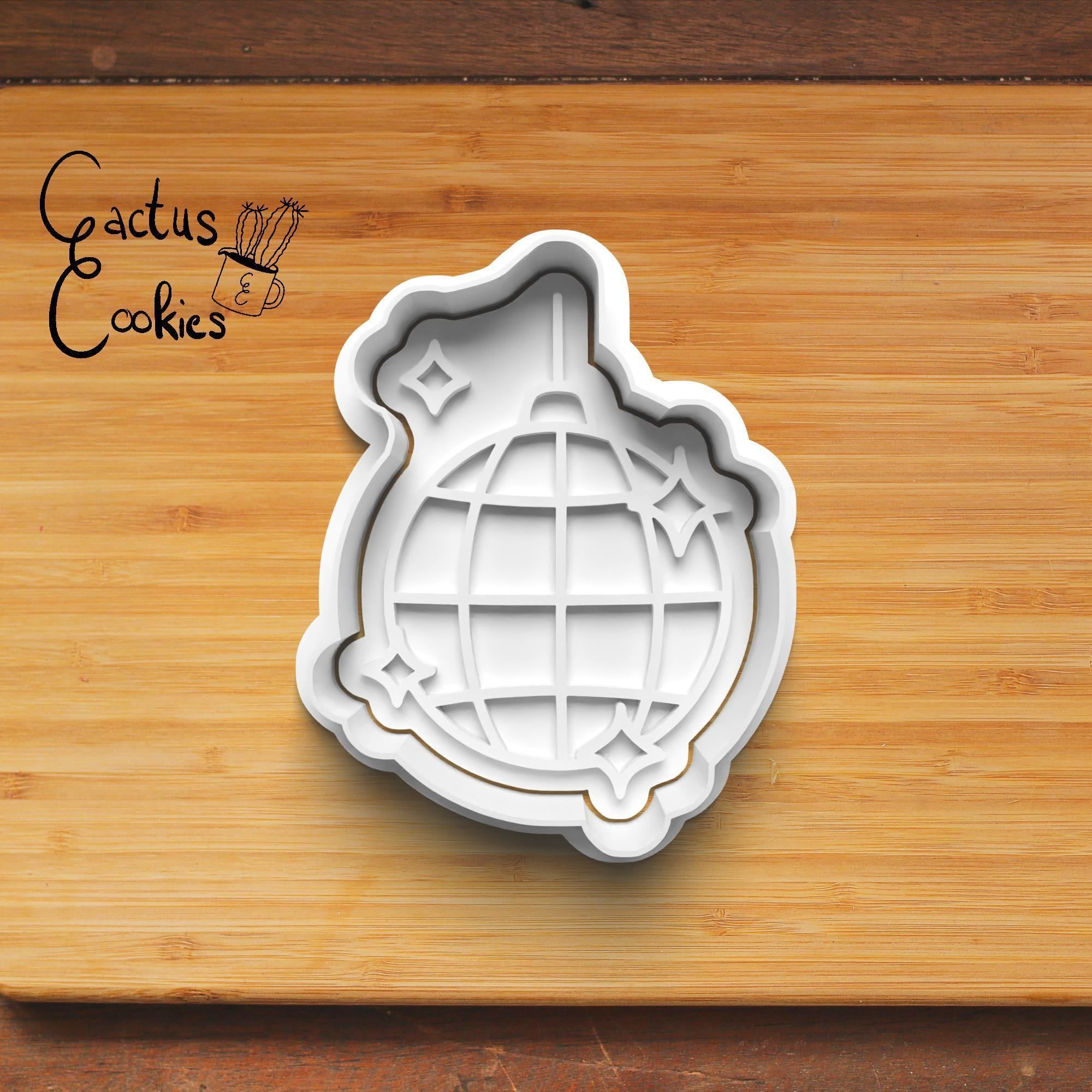 Disco Cookie Cutter Stl File for 3d Printer 0416 3D print model_2