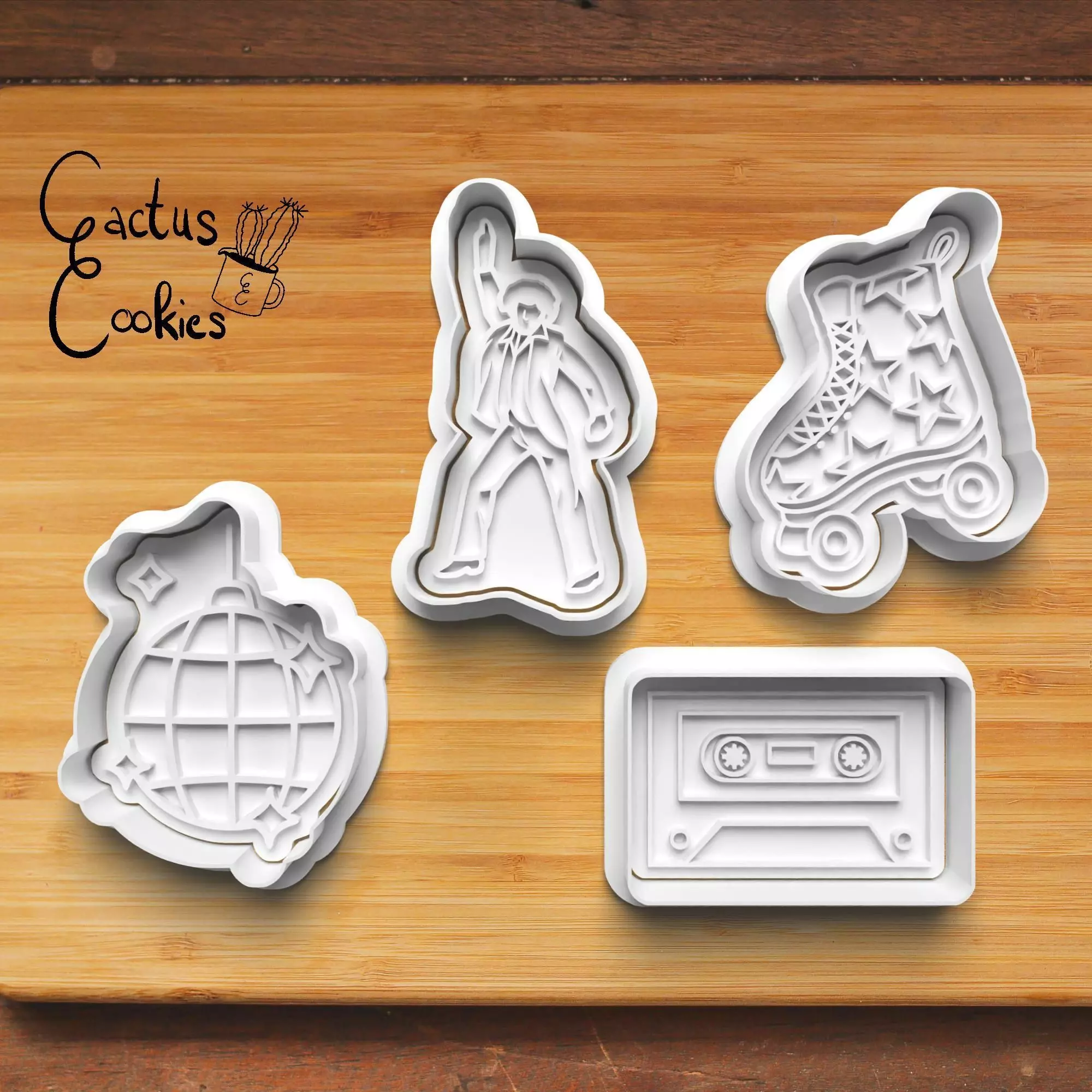 Disco Cookie Cutter Stl File for 3d Printer 0416 3D print model_0