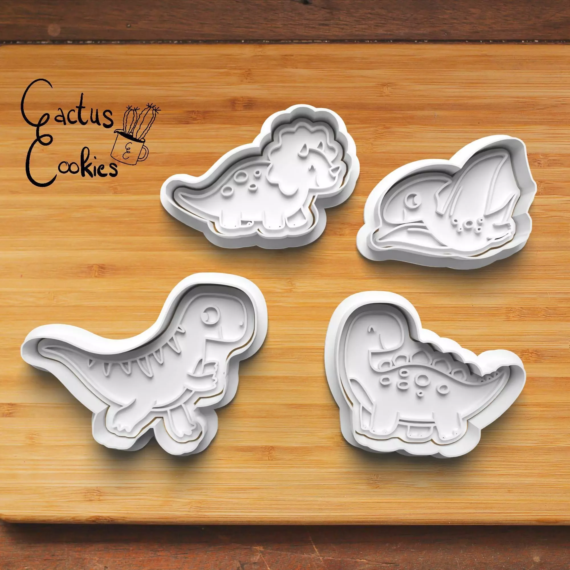 Dinosaurs Cookie Cutter Stl File for 3d Printer 0238 3D print model_0